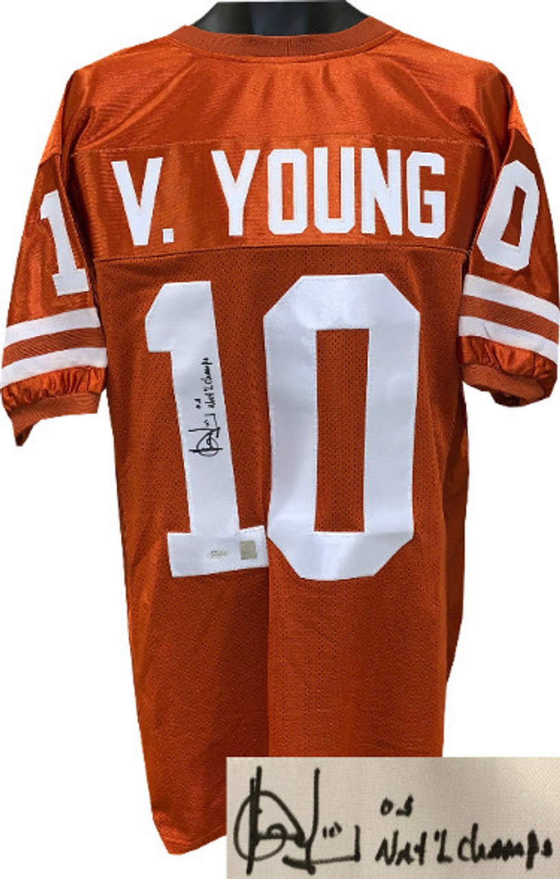 Vince Young Autographed Jersey - Texas 