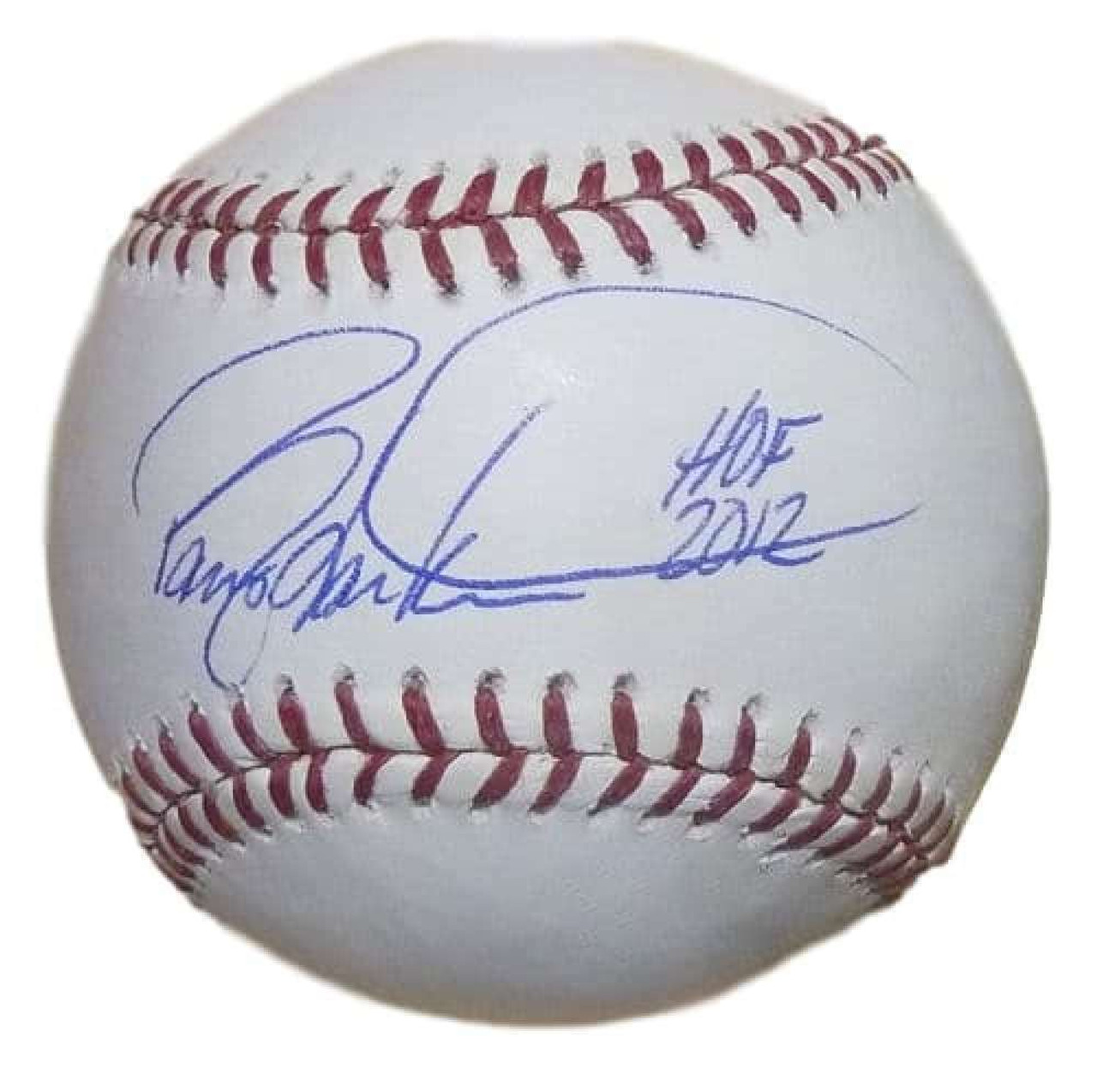 Barry Larkin Autographed Hall of Fame Logo Baseball with HOF Case (HOF)