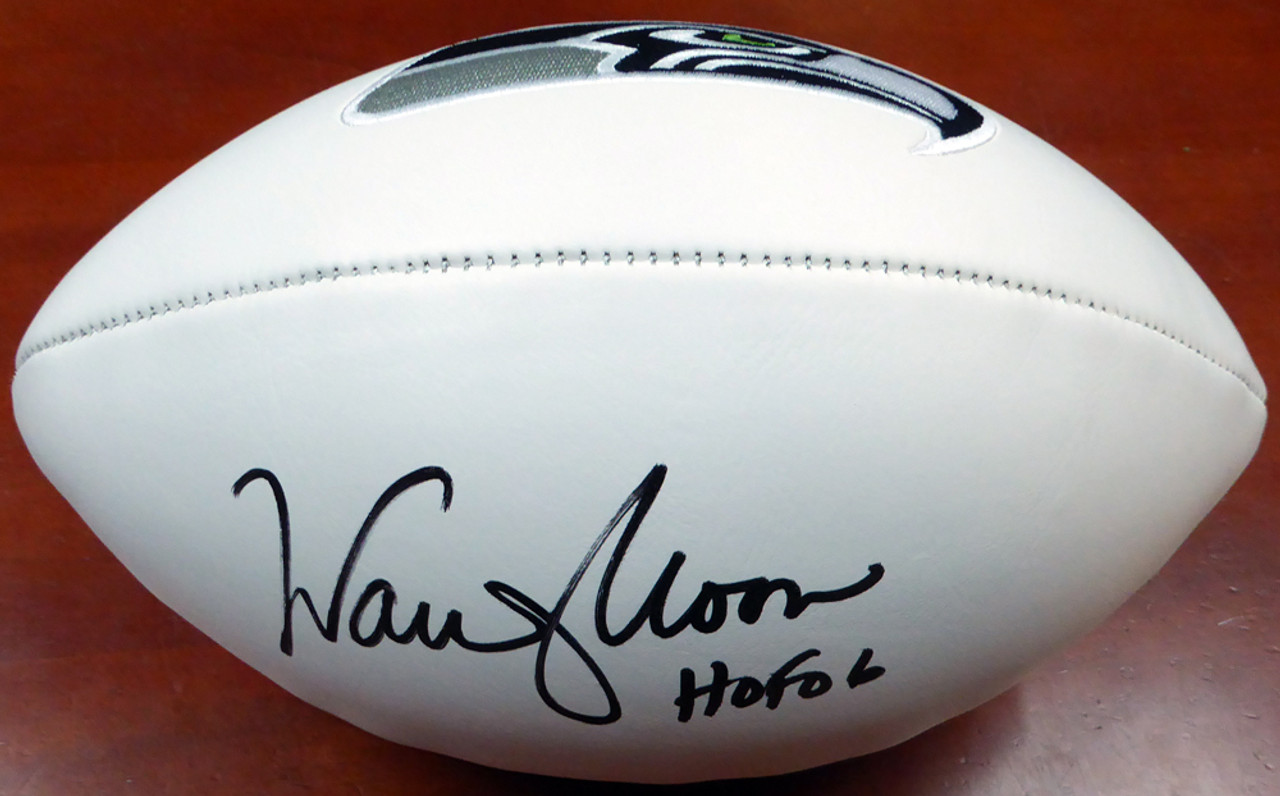 Warren moon autographed football