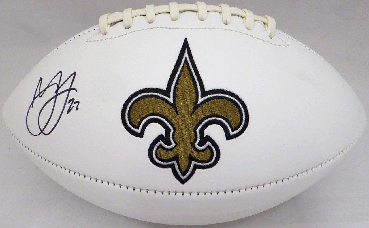 saints autographed football