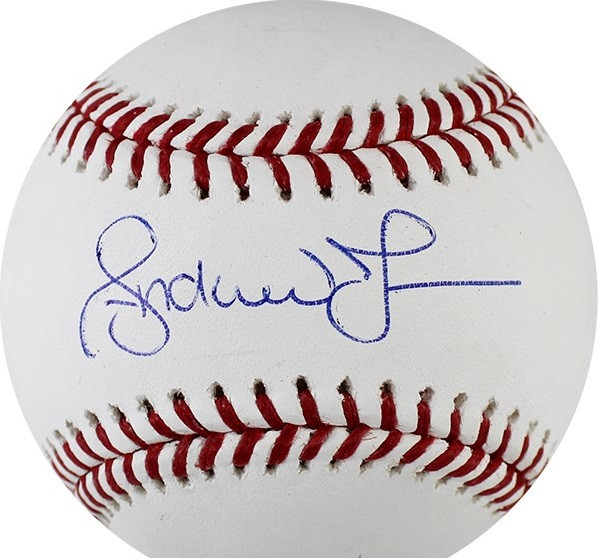 andruw jones autographed baseball