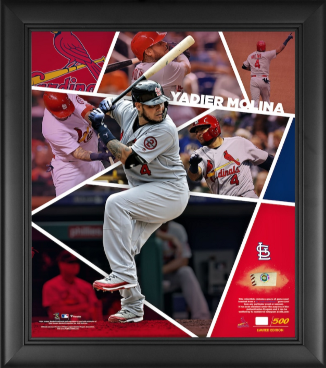 Shop Yadier Molina St. Louis Cardinals Framed 15 x 17 Impact Player  Collage with a Piece of Game-Used Baseball - Limited Edition at Nikco Sports