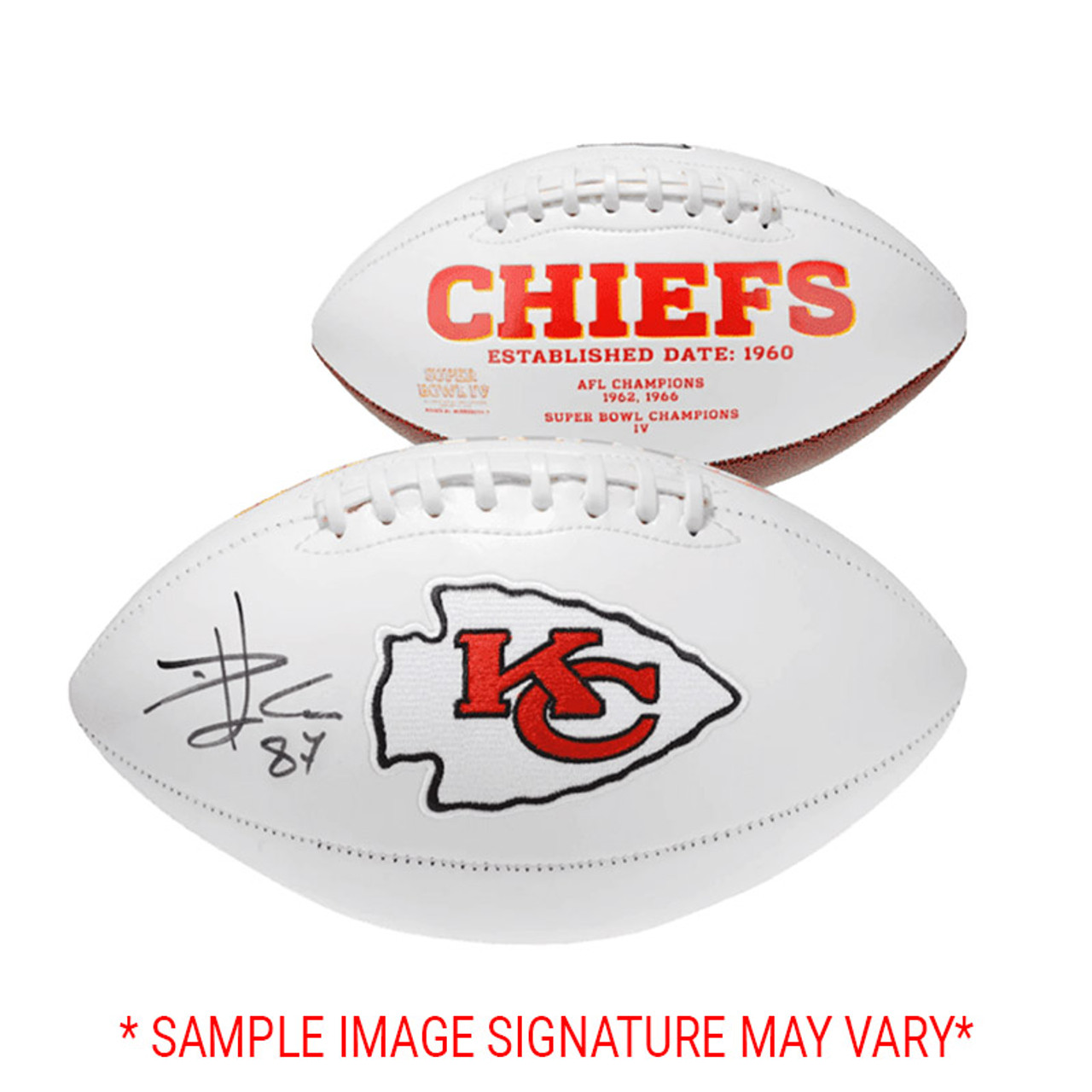 Chiefs hot sale autographed football