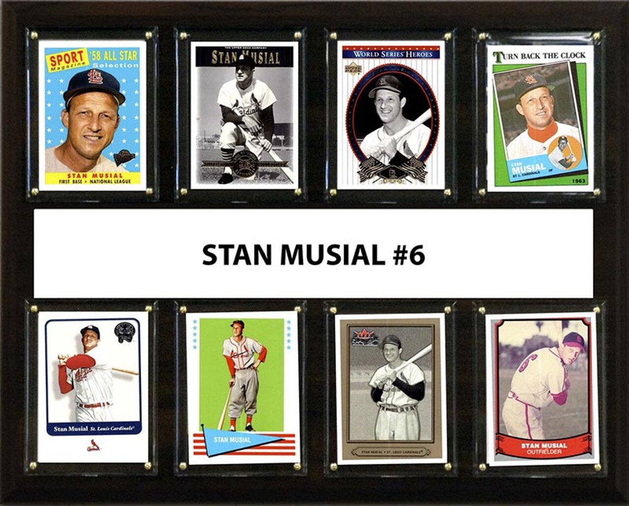 Stan Musial St.Louis Cardinals All-Time Greats MLB 12 x 15 8 Card Plaque