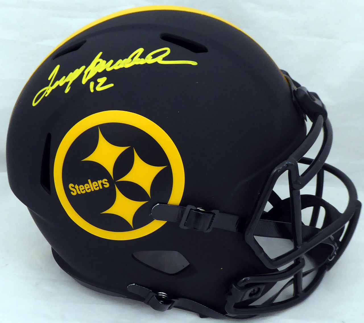Buy Terry Bradshaw Autographed Pittsburgh Steelers Full Size Eclipse Black  Speed Replica Helmet
