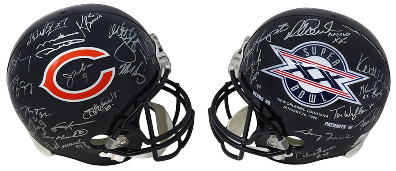 Otis Wilson Signed Chicago Bears Riddell Full Size Speed Helmet w/SB XX 85  - Schwartz Authenticated