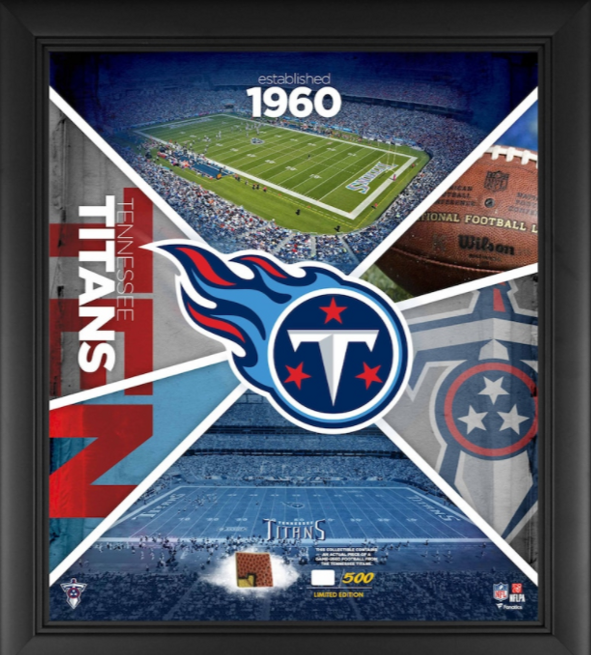 Shop Tennessee Titans Framed 15' x 17' Team Impact Collage with a Piece of  Game-Used Football - Limited Edition