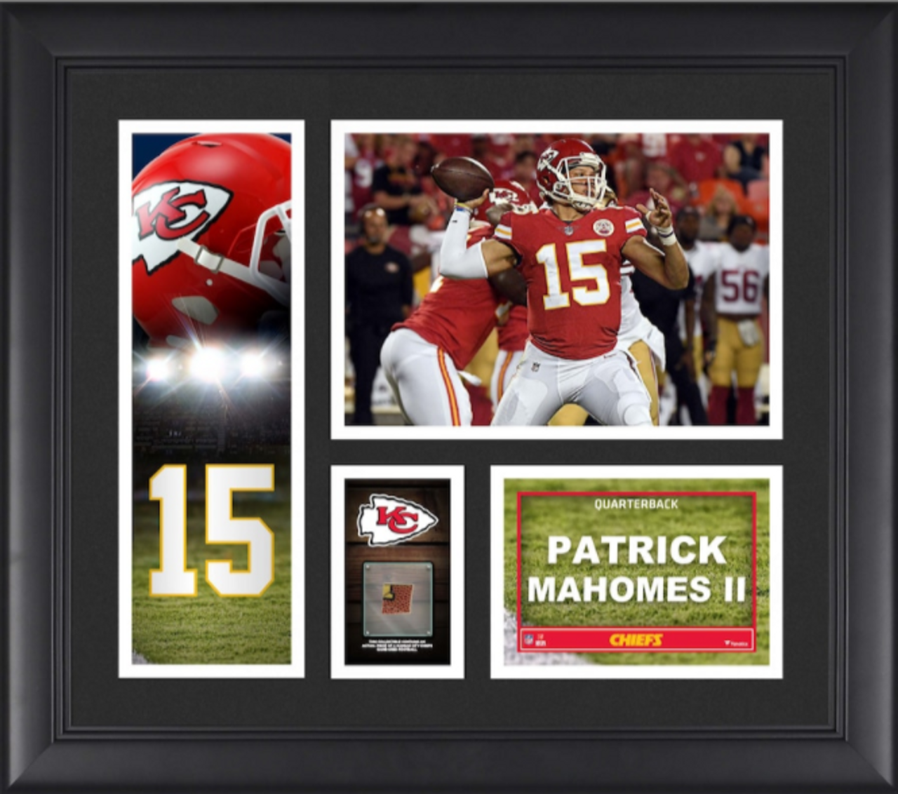 Patrick Mahomes Kansas City Chiefs Framed Player Collage with a Piece of  Game-Used Football