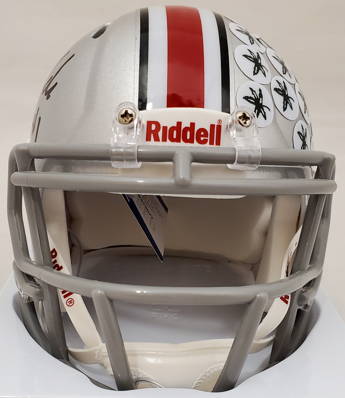 Shop Justin Fields Ohio State Buckeyes Signed Chrome Speed Mini Helmet