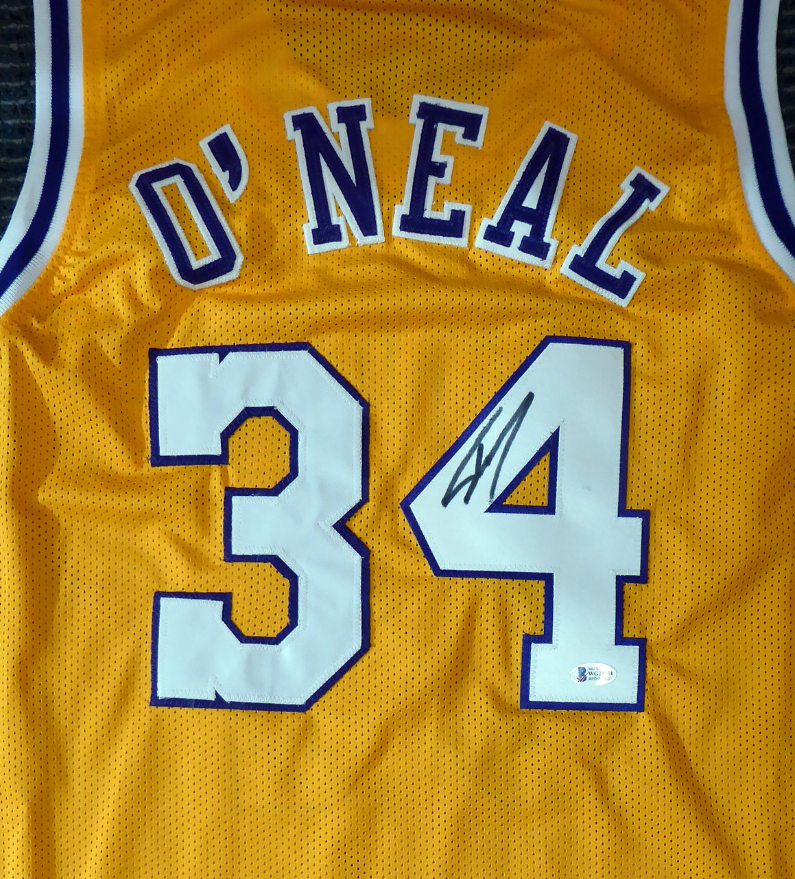 Shaq signed sales lakers jersey