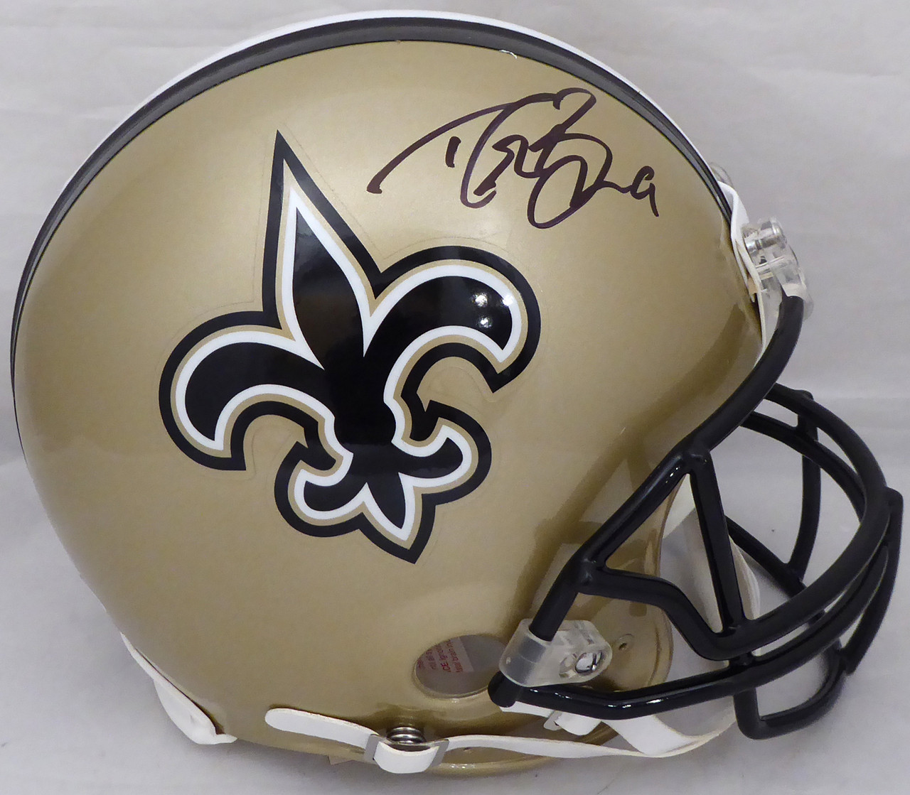 drew brees autographed helmet