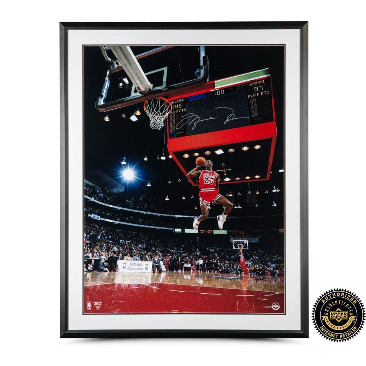 Framed Dominique Wilkins Atlanta Hawks Autographed Mitchell & Ness