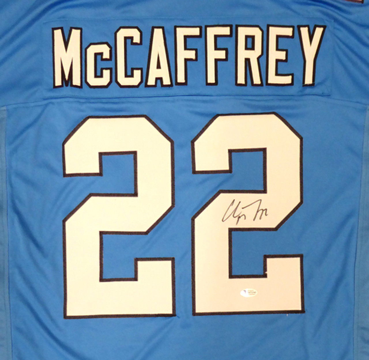 Men's CHRISTIAN McCAFFREY Carolina Panthers #22 Nike Limited Blue Sewn  Jersey