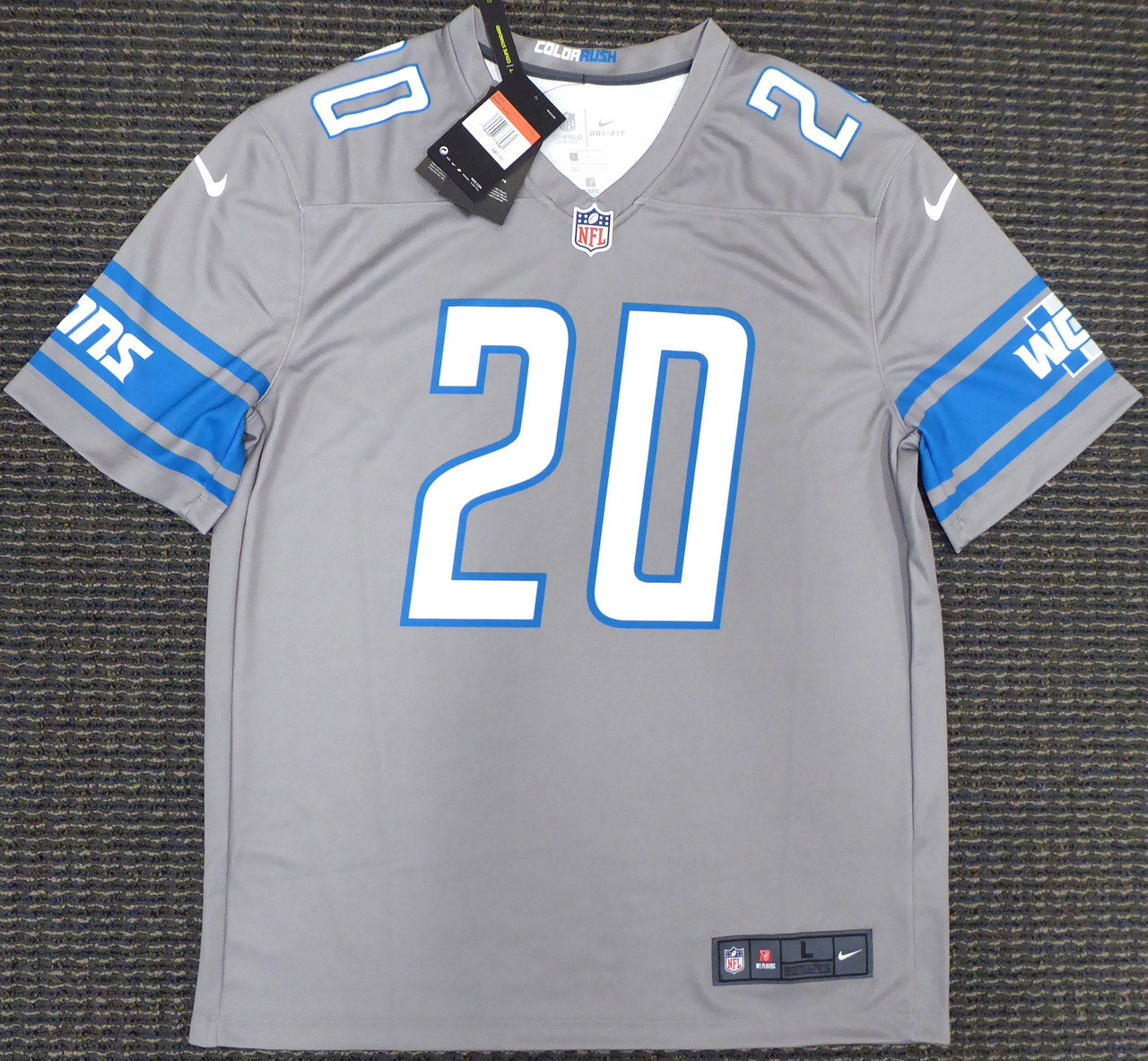 Detroit lions gray jersey