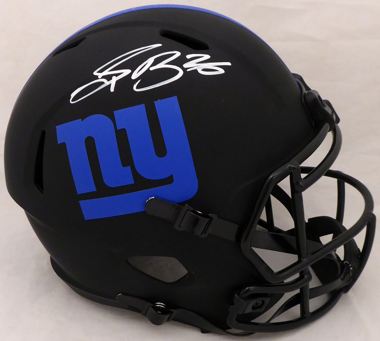 signed saquon barkley helmet