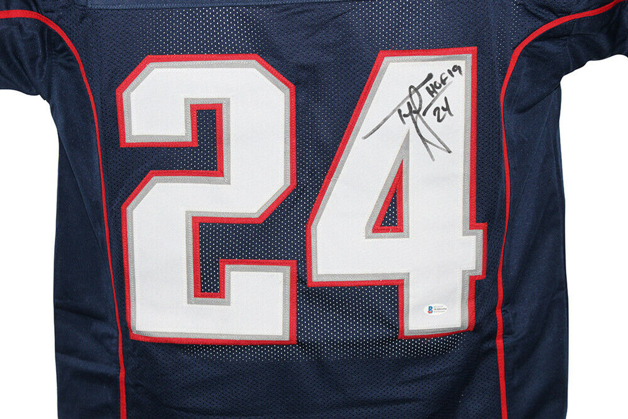Shop Ty Law New England Patriots Autographed Blue XL Custom Jersey HOF