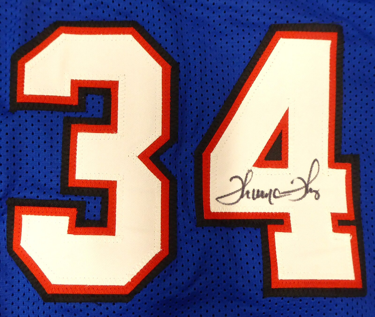 Framed Jim Kelly Buffalo Bills Autographed Blue Mitchell & Ness