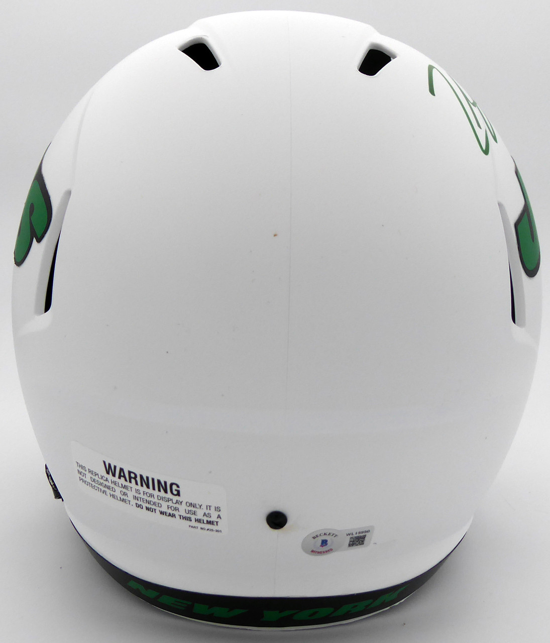 Shop Zach Wilson New York Jets Signed Lunar Eclipse White Full Size Replica  Speed Helmet