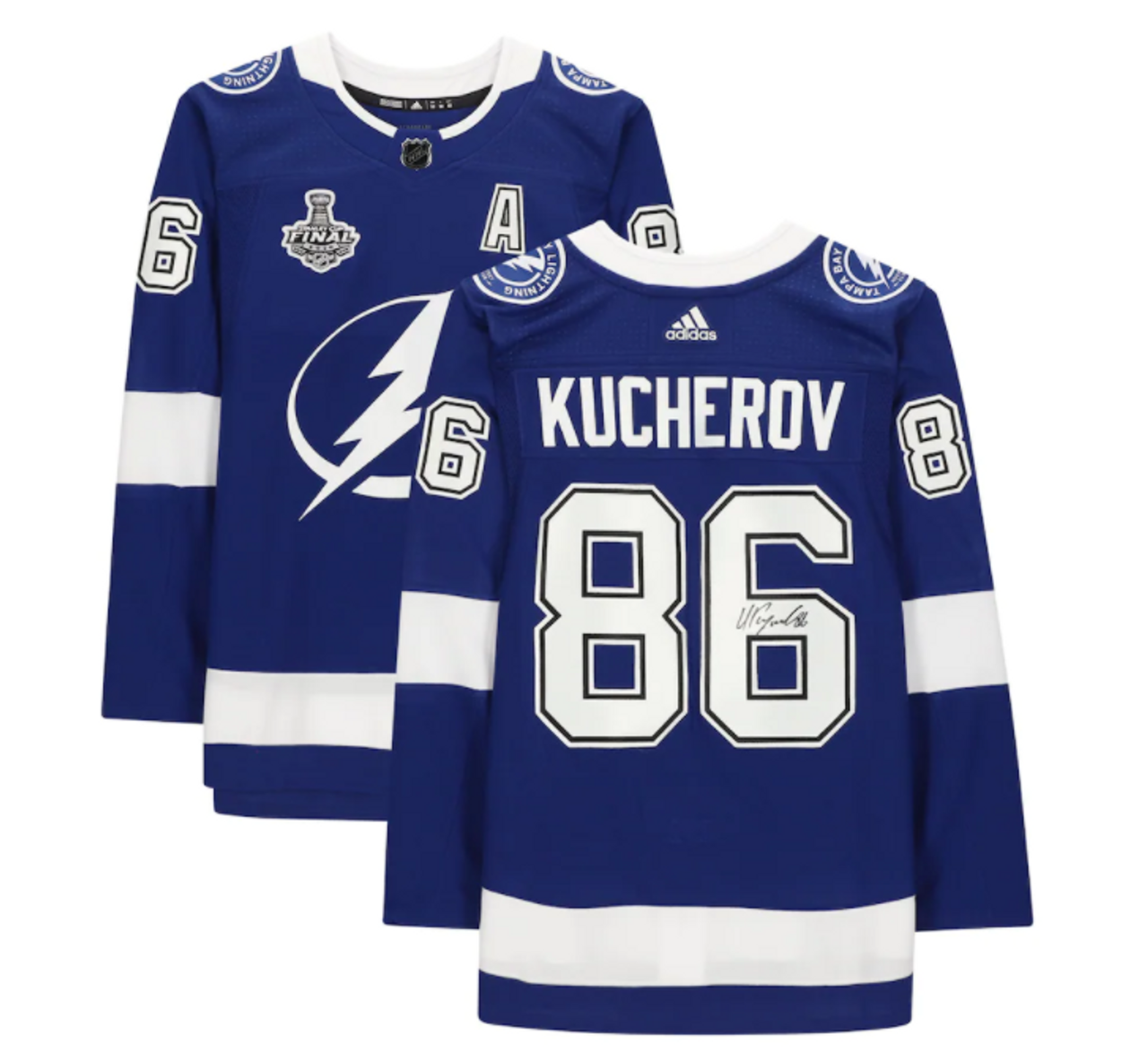 Adidas Tampa Bay Lightning No86 Nikita Kucherov Purple Authentic Fights Cancer 2020 Stanley Cup Champions Stitched NHL Jersey