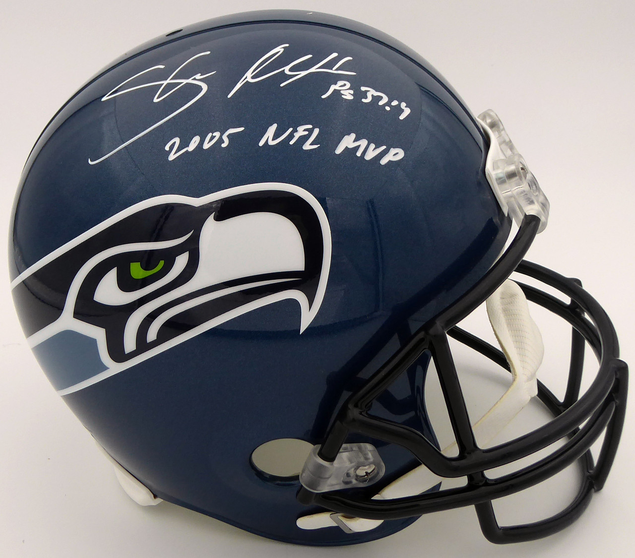 Shop Shaun Alexander Seattle Seahawks Signed Blue Full Size Replica Helmet  2005 NFL MVP