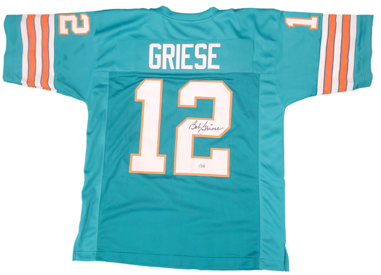 Bob Griese Signed Miami Dolphins Framed Green Custom Jersey With