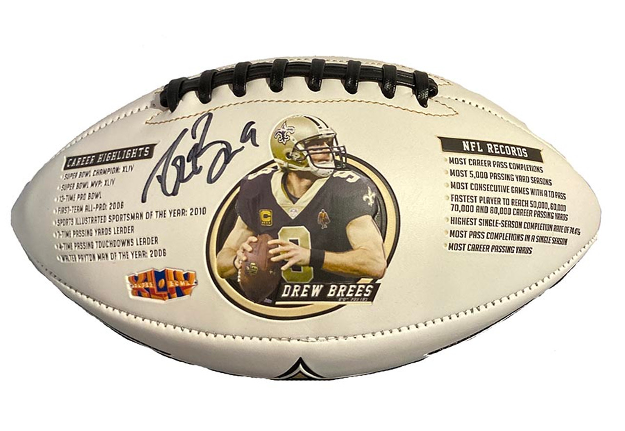 Drew Brees New Orleans Saints Autographed Commemorative Retirement  Exclusive Football