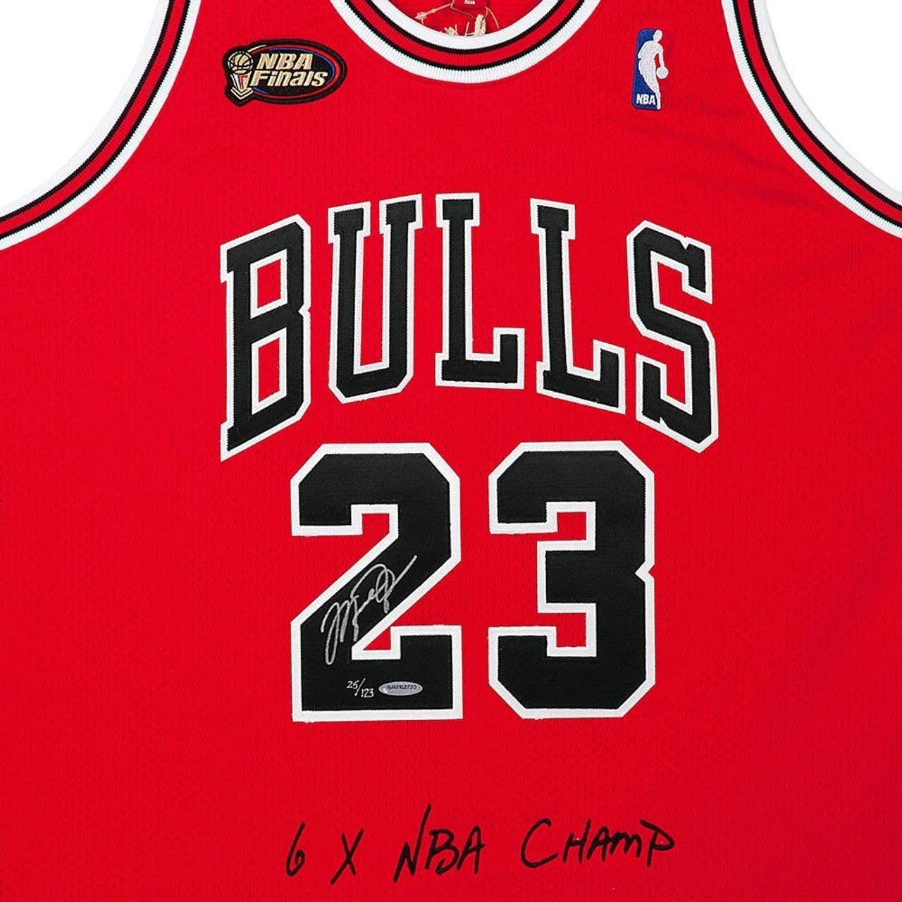 Michael Jordan Autographed Red Chicago Bulls M&N ROOKIE Jersey