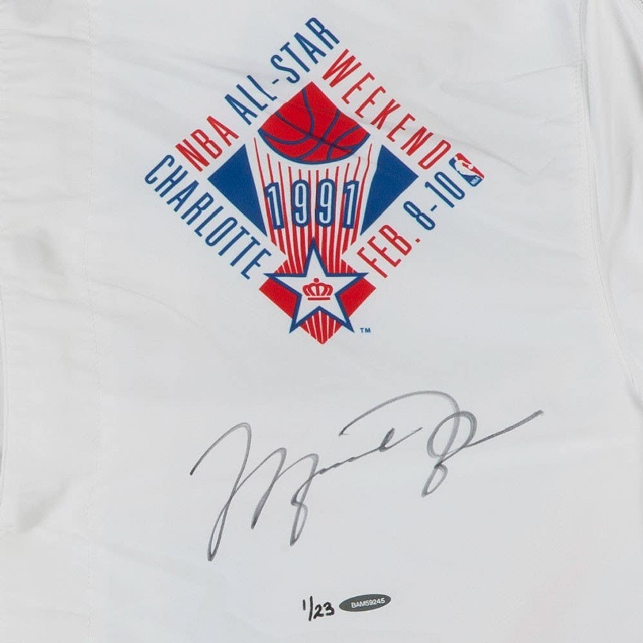 Shop Michael Jordan Autographed Mitchell & Ness 1991 NBA All-Star Game  Warmup Jacket
