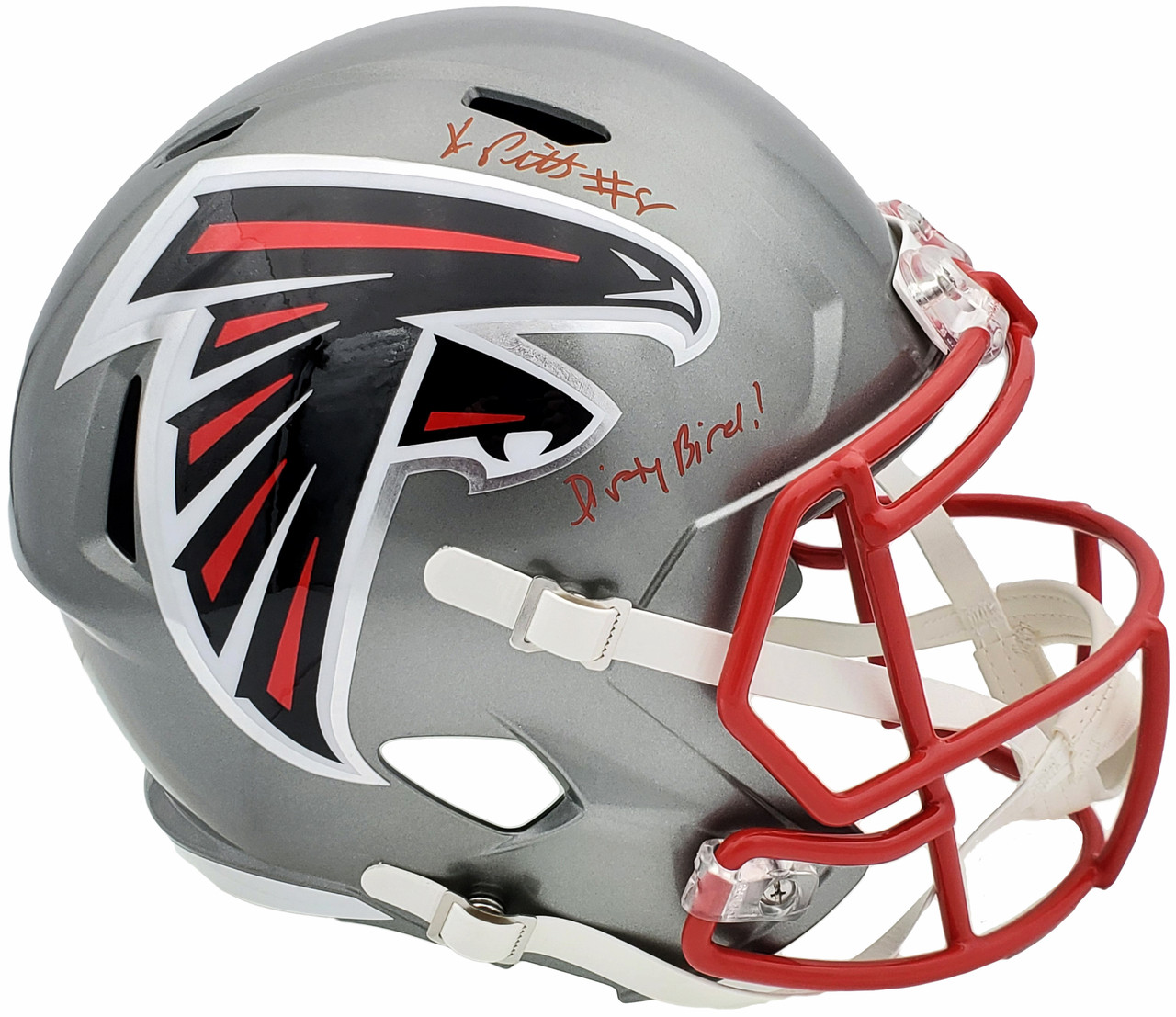 Shop Kyle Pitts Atlanta Falcons Signed Flash Silver Full Size Authentic  Speed Helmet Dirty Bird