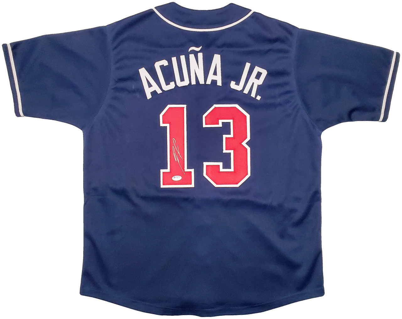 Ronald Acuna Jr. Autographed Braves Blue Replica Jersey