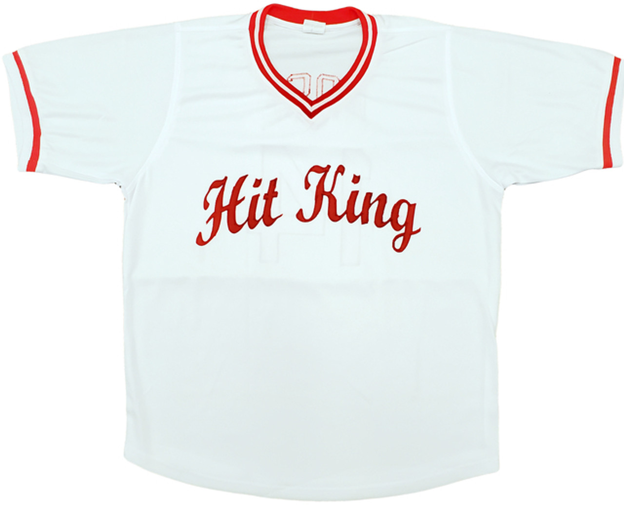 Pete Rose Autographed Cincinnati Mitchell & Ness Red Baseball Jersey (Large) - BAS