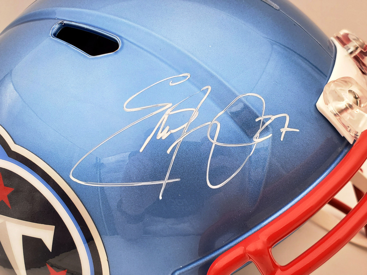 Eddie George Tennessee Titans Autographed Riddell Lunar Eclipse Alternate  Speed Replica Helmet