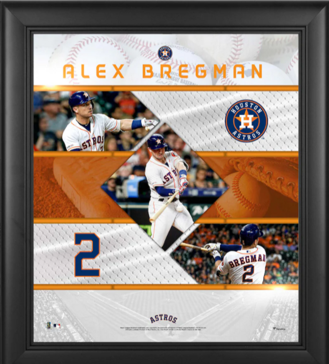 Shop Alex Bregman Houston Astros Framed 15 x 17 Stitched Stars