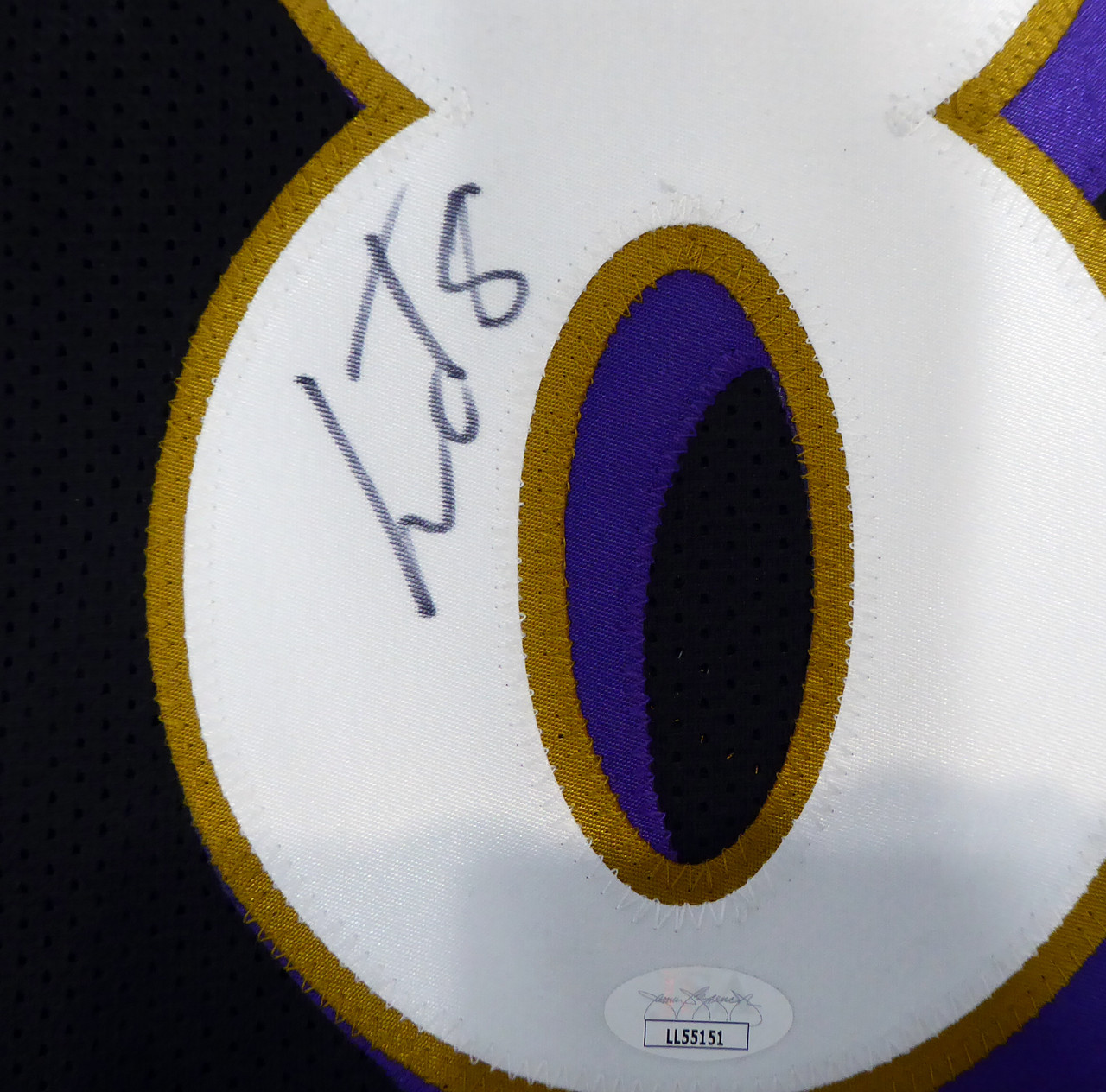 Lamar Jackson Autographed Baltimore Black Custom Football Jersey - JSA COA