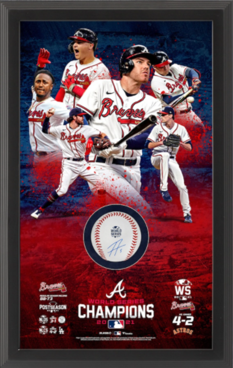 Shop Freddie Freeman Atlanta Braves 2021 World Series Champions Autographed  Baseball Shadow Box