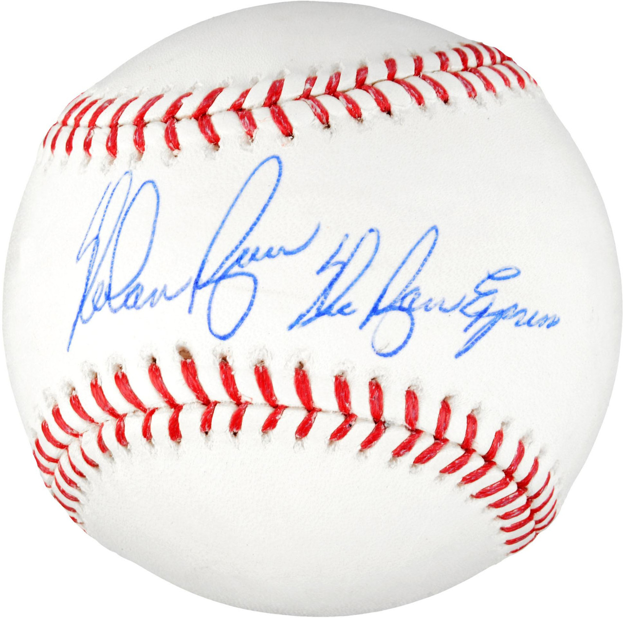 Nolan Ryan Texas Rangers Autographed MLB Baseball with Express Inscription