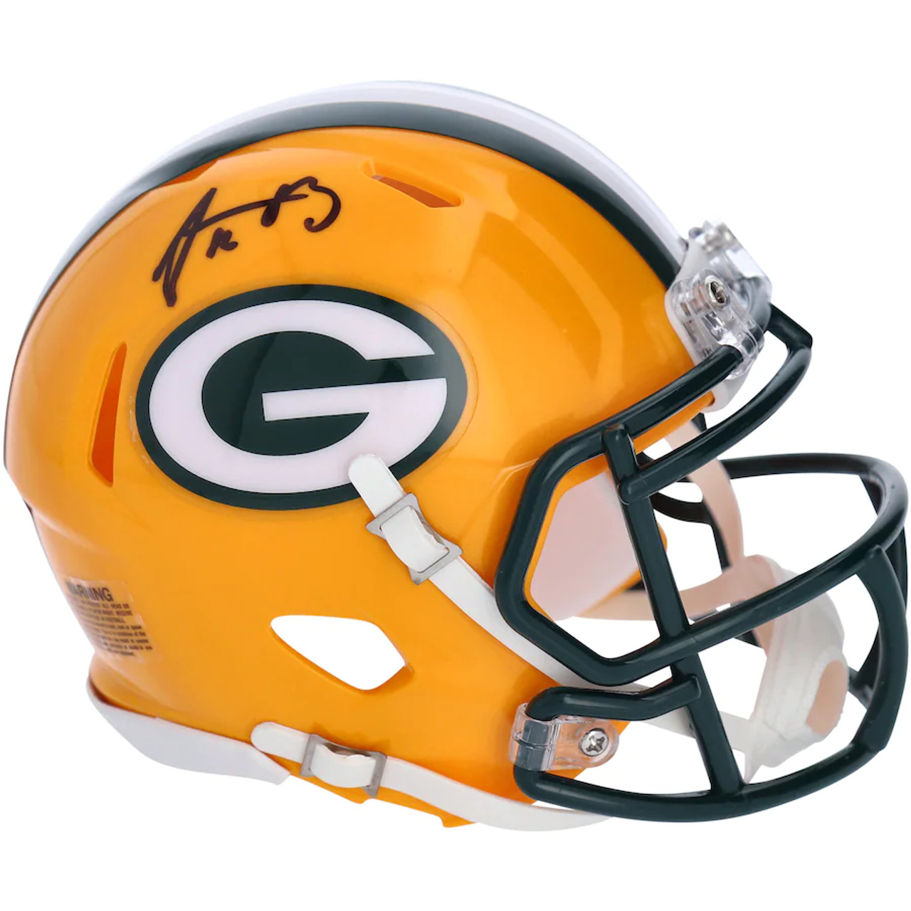 aaron rodgers mini helmet autographed