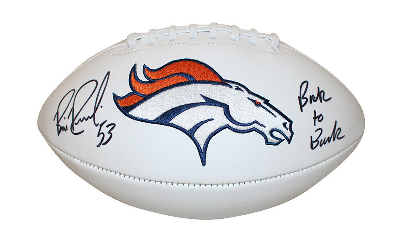 Shop Bill Romanowski Denver Broncos Signed Logo Football