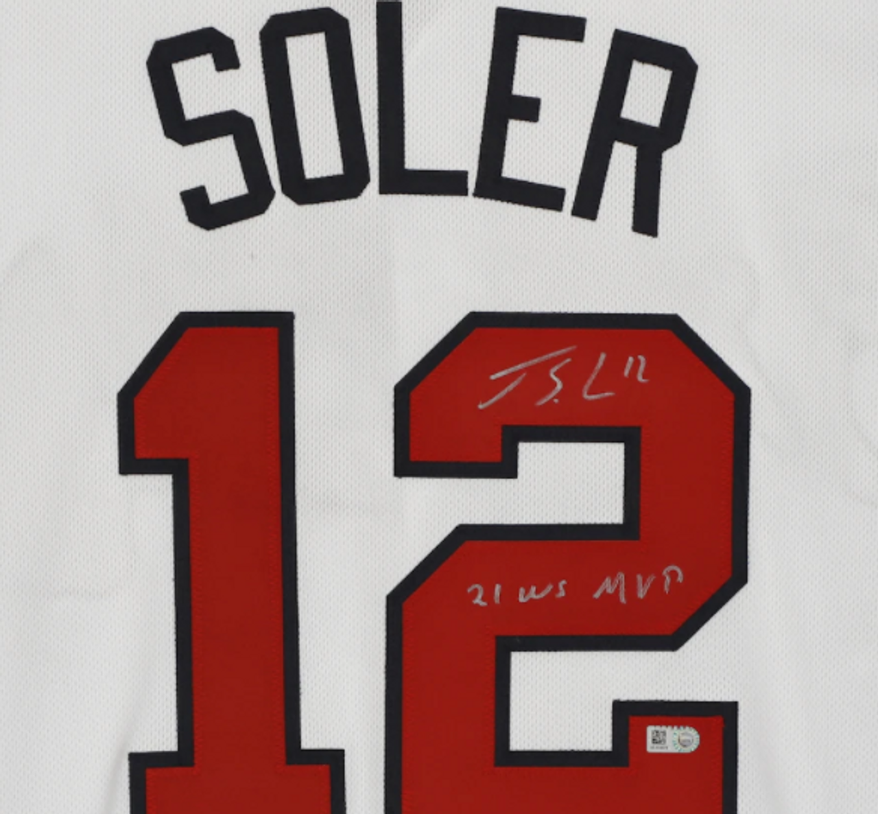 Shop Jorge Soler Atlanta Braves Signed Nike 2021 World Series Champions Authentic  Jersey with 21 WS MVP Inscription