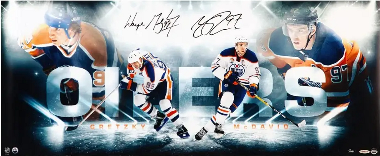 Shop Wayne Gretzky and Connor McDavid Edmonton Oilers Signed