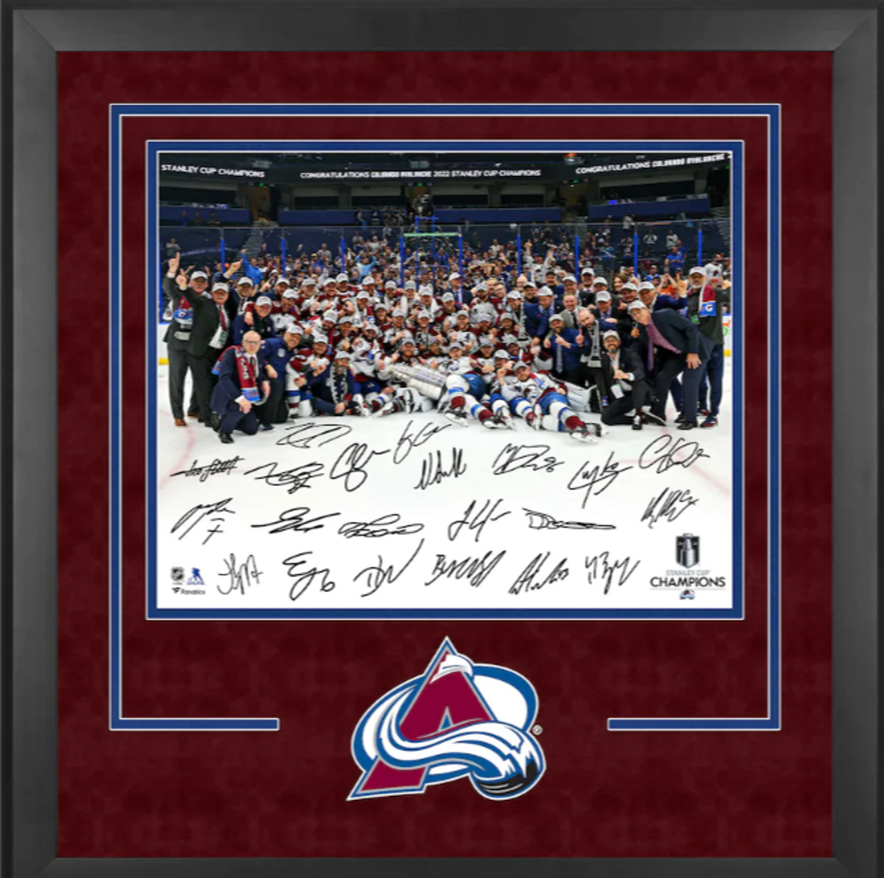 Colorado Avalanche 2022 Stanley Cup Final Champions Signatures