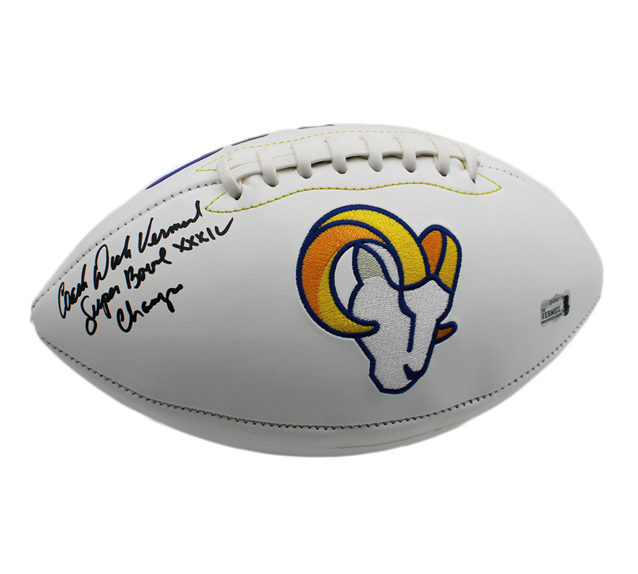 Dick Vermeil St. Louis Rams Signed Super Bowl XXXIV Champ” Inscription