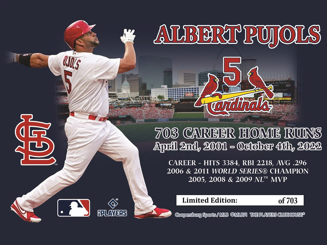 700 Club (Albert Pujols) St. Louis Cardinals - Officially Licensed MLB  Print - Limited Release /700