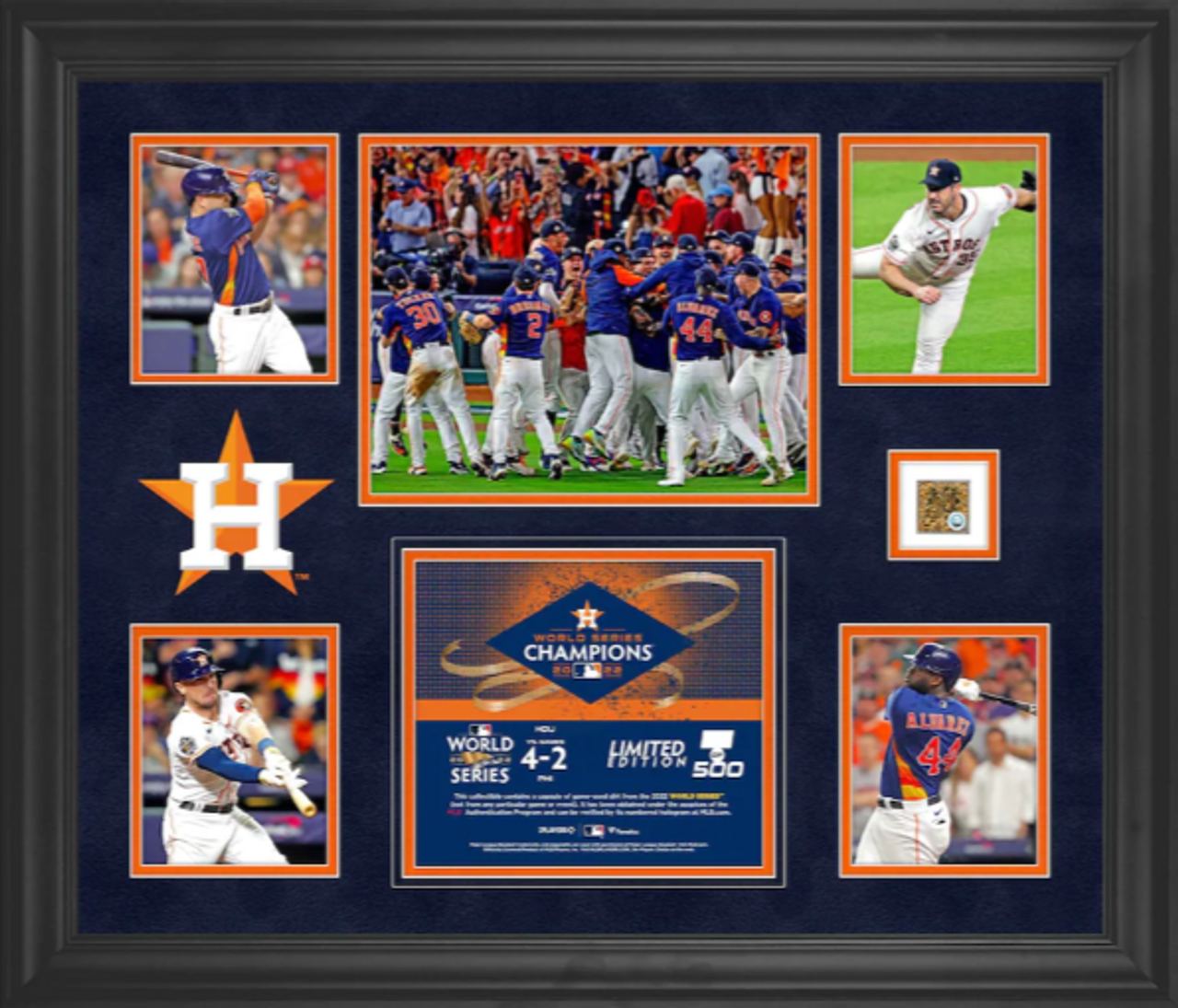 Buy Houston Astros 2022 MLB World Series Champions 5-Photo Collage with a  Capsule of Game-Used World Series Dirt - Limited Edition of 500 at Nikco  Sports