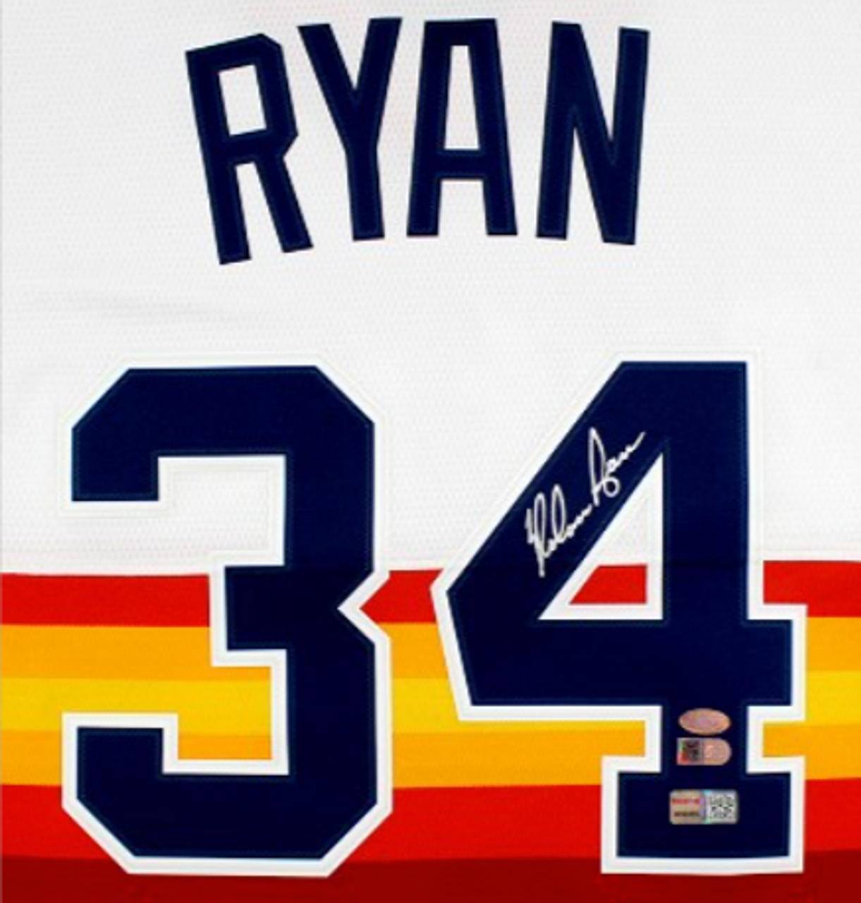 Nolan Ryan Houston Astros Autographed Rainbow Mitchell & Ness
