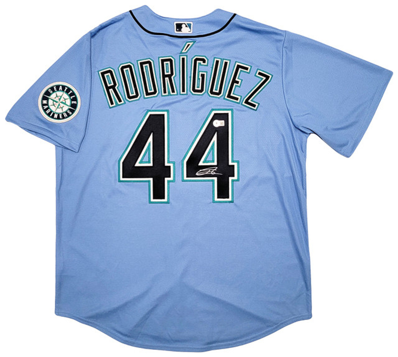 Seattle Mariners Julio Rodriguez Autographed Teal Nike Jersey Size L JSA  Stock #215866