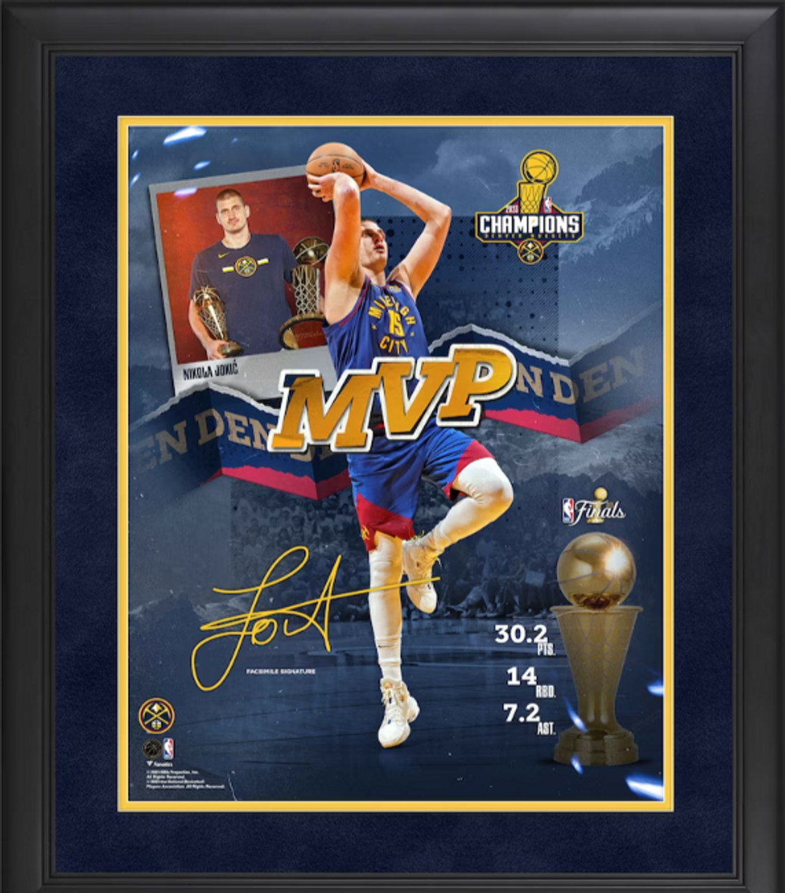Nikola Jokic NBA Finals 2023 MVP Home Decor Poster Canvas - Mugteeco
