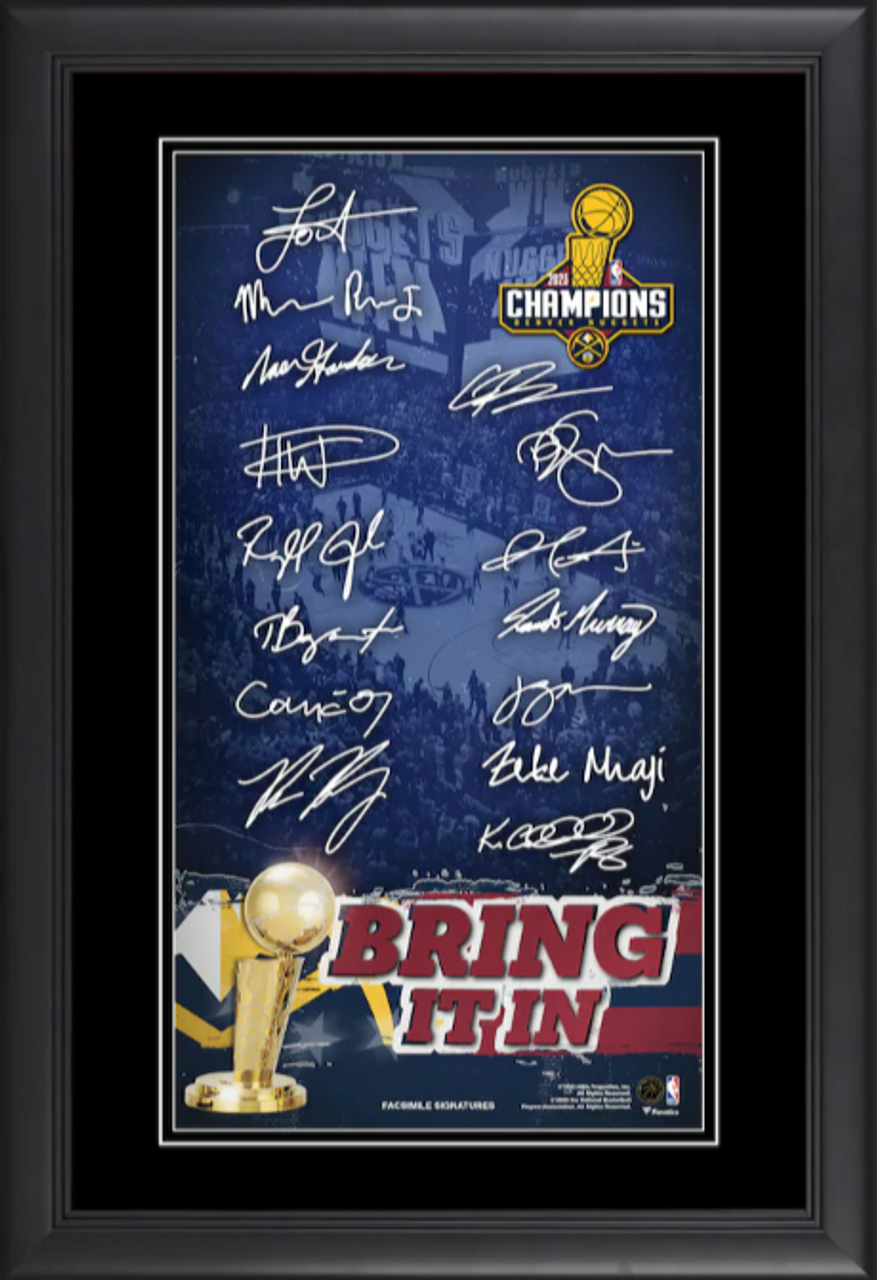 2023 Nuggets NBA Champs Signature Trophy Frame