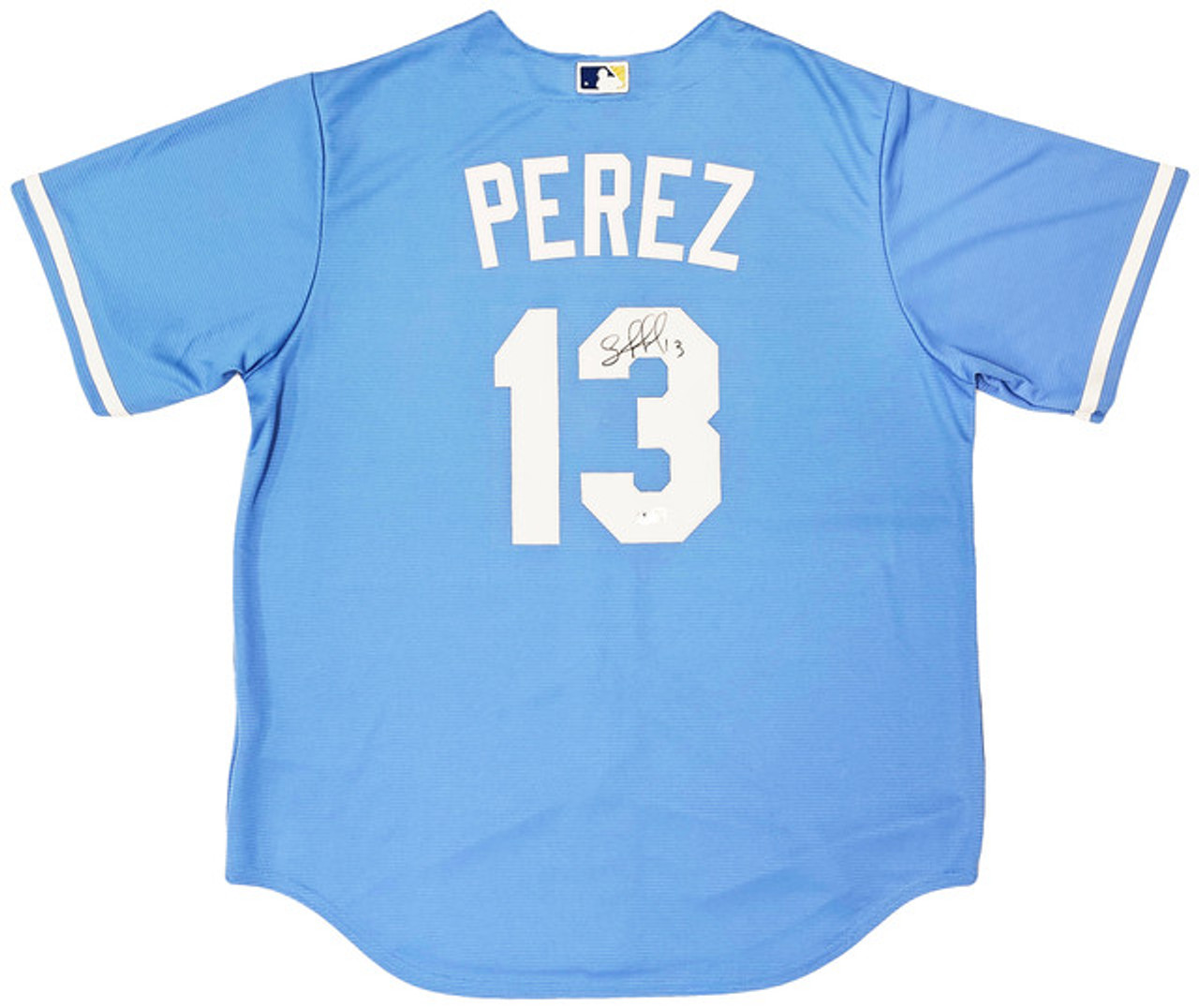 Shop Salvador Perez Kansas City Royals Baby Blue Nike Jersey Size XL