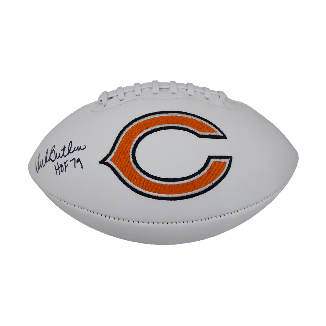 Shop Dick Butkus Autographed Chicago Bears White Logo Football